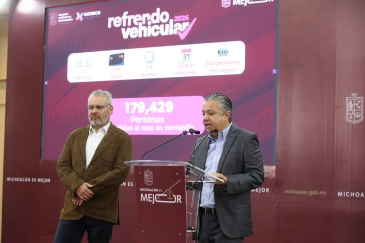 Michoacán supera meta de recaudación por refrendo vehicular con más de 712 mdp