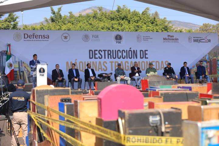 FGE y fuerzas estatales y federales cierran el paso a economías ilícitas con destrucción de 803 máquinas